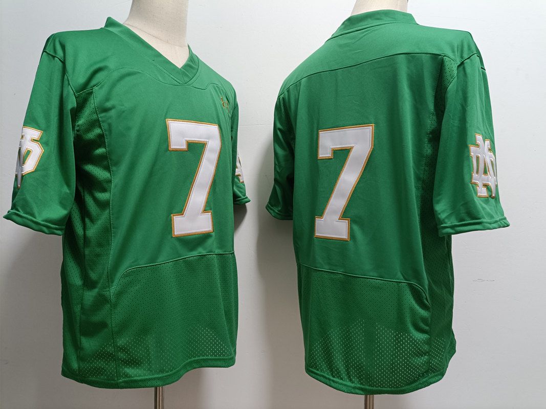 Men Norte Dame Fighting Irish #7 No Name Green Elite 2025 NCAA Jersey